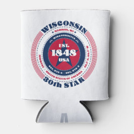 Porta-lata Wisconsin State Pride Monographic Cooler