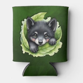 Porta-lata Wolf cub in the green: