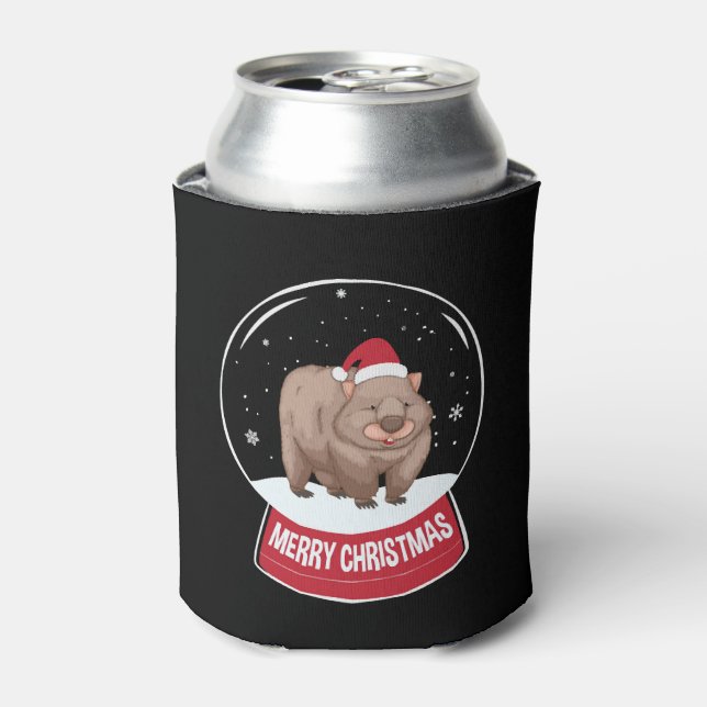 Porta-lata Wombat Felry Christmas Snowball (Can Front)