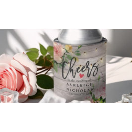 Porta-lata Wood String Floral Rustic Floral Light