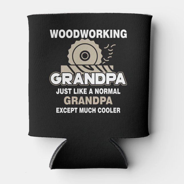 Porta-lata Woodworking Grandpa (Frente)