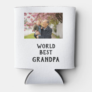 Porta-lata World best Grandpa photo name father's day grandpa