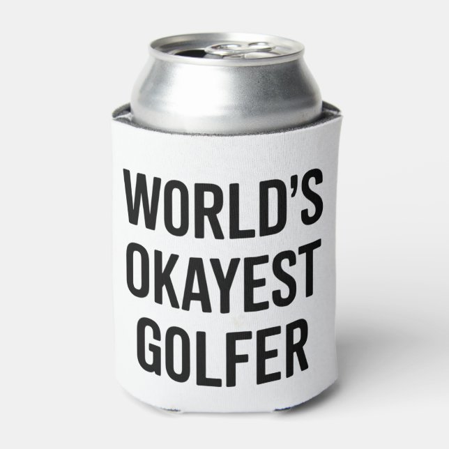 Porta-lata World's Okayest Golfer Dad Father's Day Golfing  (Can Front)