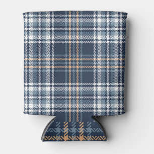 Porta-lata Xadrez azul Herringbone: Vintage Tartan