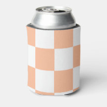 Xadrez Branco Pêssego Retro Clássico Checks 