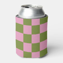 Xadrez Colorido Rosa Verde Padrão Retro
