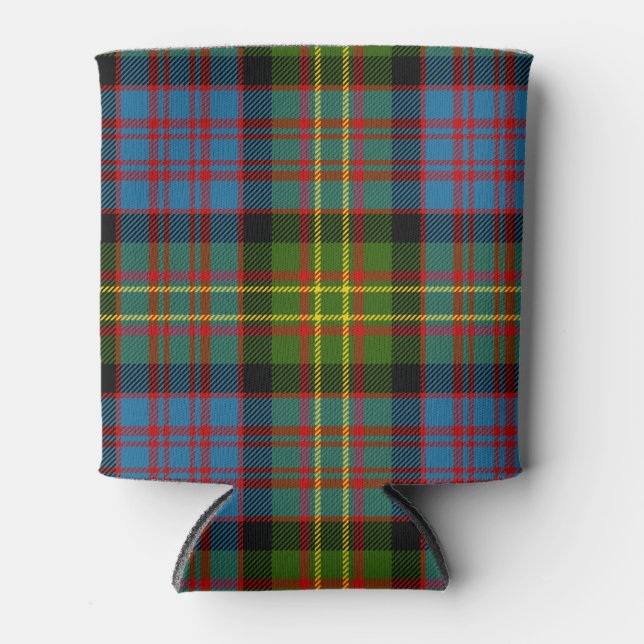 Porta-lata Xadrez escocesa Clan Bowie Tartan (Frente)