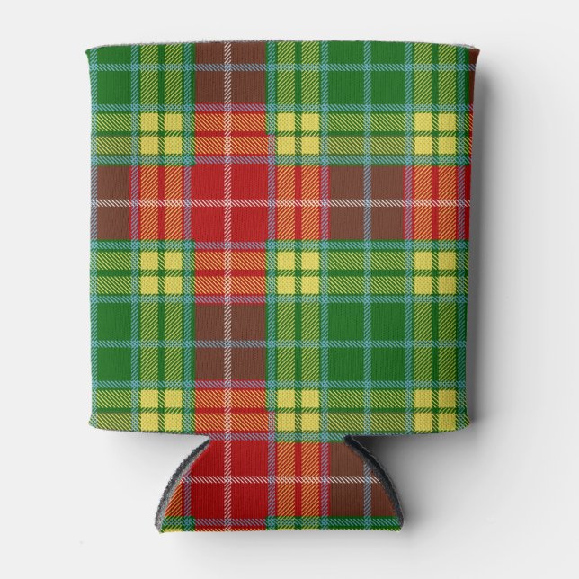 Porta-lata Xadrez Escocesa Clan Buchanan Tartan (Frente)