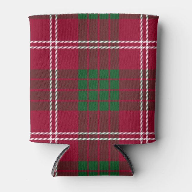 Porta-lata Xadrez escocesa Clan Crawford Tartan (Frente)