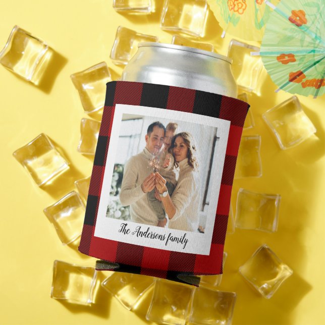 Porta-lata Xadrez Red Buffalo, Nome Pessoal E Foto (Verão in situ)