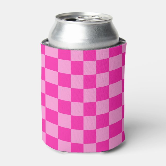 Porta-lata Xadrez Rosa Atraente (Can Front)