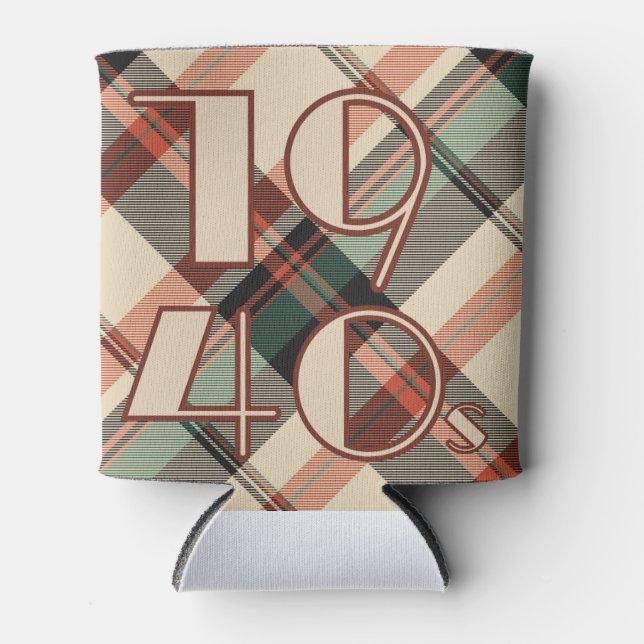 Porta-lata xadrez Sticker 1940s (Frente)