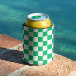 Porta-lata Xadrez verde clássico
