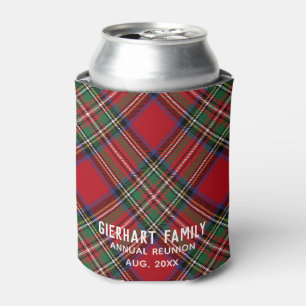 Porta-lata Xadrez Vermelho e Verde Stewart Tartan