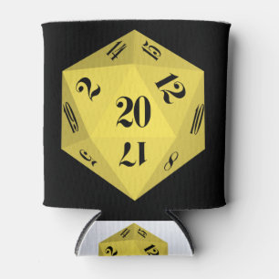 Porta-lata Yellow-20-Sided-Dice