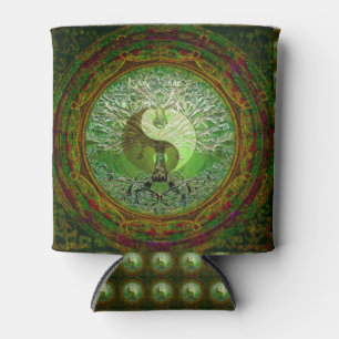 Porta-lata Yin Yang Tree of Life Green