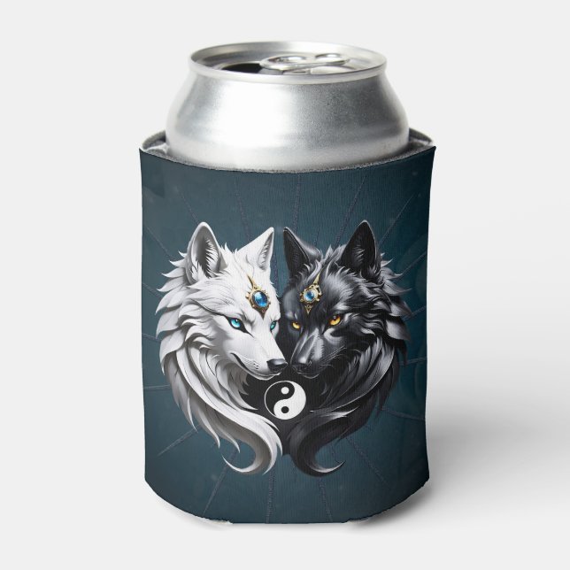 Porta-lata Yin Yang Wolves. (Can Front)