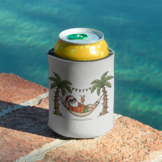 Porta-lata Yo Santa Natal Divertido de Verão Férias Felizes