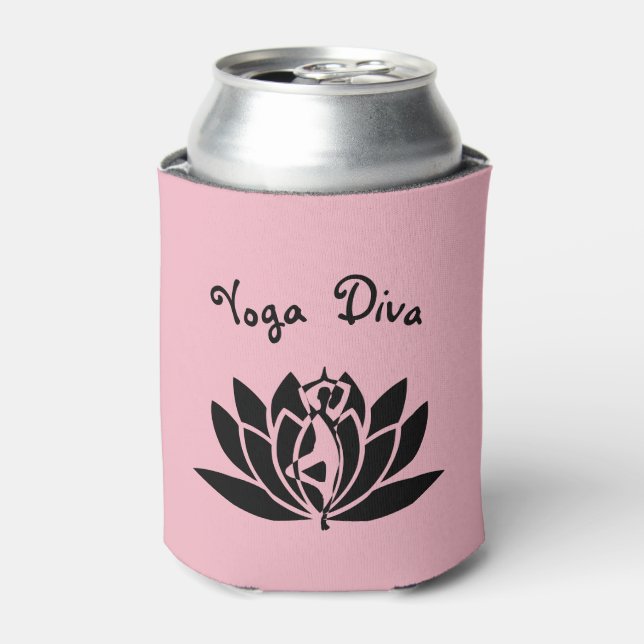 Porta-lata Yoga Diva design (Can Front)