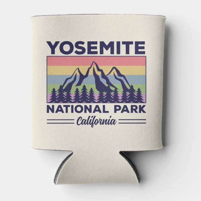 Porta-lata Yosemite National Park California Retro Hiking (Frente)