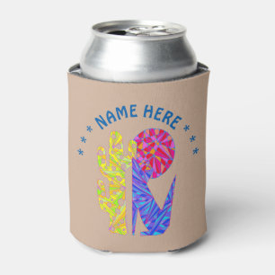 Porta-lata Z Coyote Wolf Colorful Southwestern Design Desert