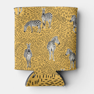 Porta-lata Zebra stripes: fundo sem costura desenhado à mão.