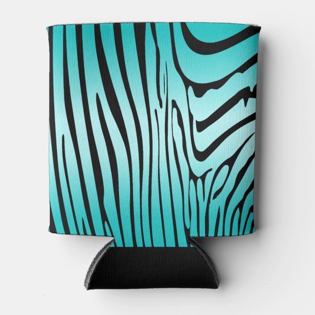 Porta-lata Zesty Zebra Cyan (Frente)