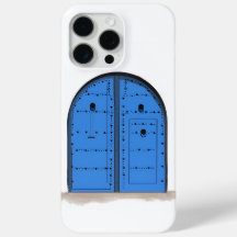 Porta Marroquina Azul – Design Elegante de Capa de