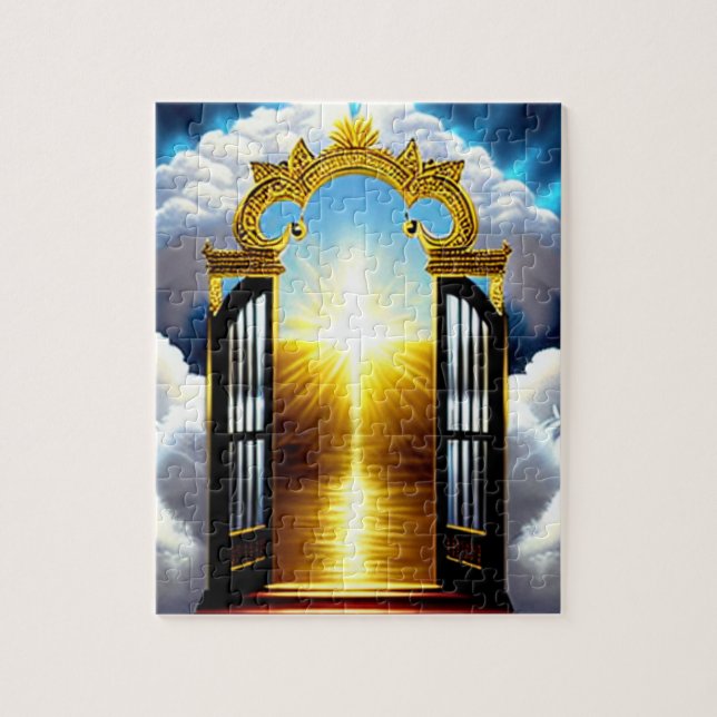 Porta para o céu Quebra-cabeça de arte cristã (Vertical)