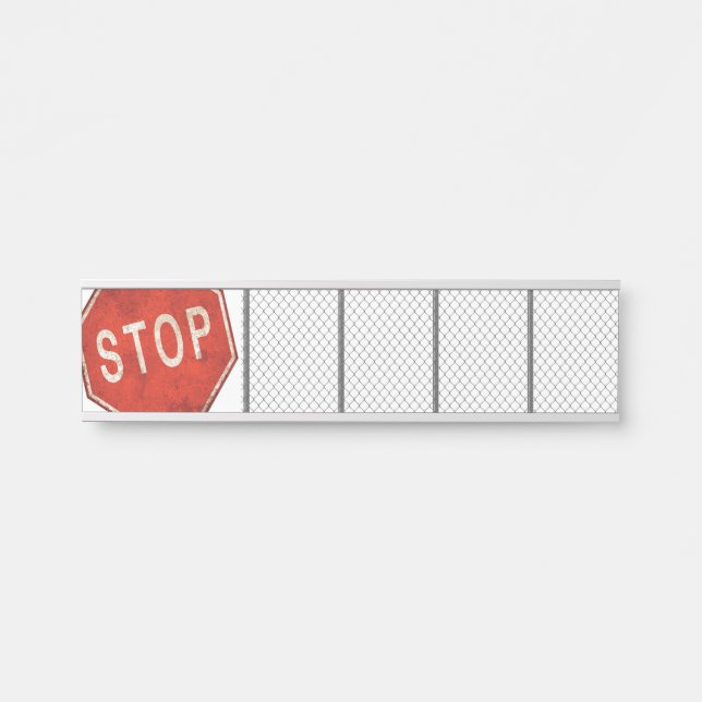 Porta Parar placa de identificação (Frente)