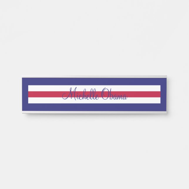 Porta Placa conhecida de suspensão do azul branco (Frente)