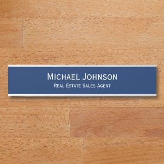 Porta Placa de Nome da Empresa de Escritório Moderno Tít