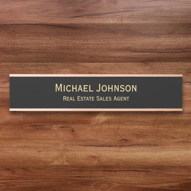 Porta Placa de Nome de Escritório Longo Moderno Sinal de (Modern Long Office Name Plate Job Title Door Sign)