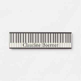 Porta Placa de Nome do Teclado Piano