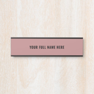 Porta Placa de Nome Personalizada com Cores e Fontes par