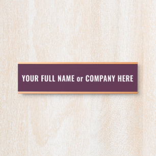 Porta Placa de Nome Personalizada com Seu Próprio Design
