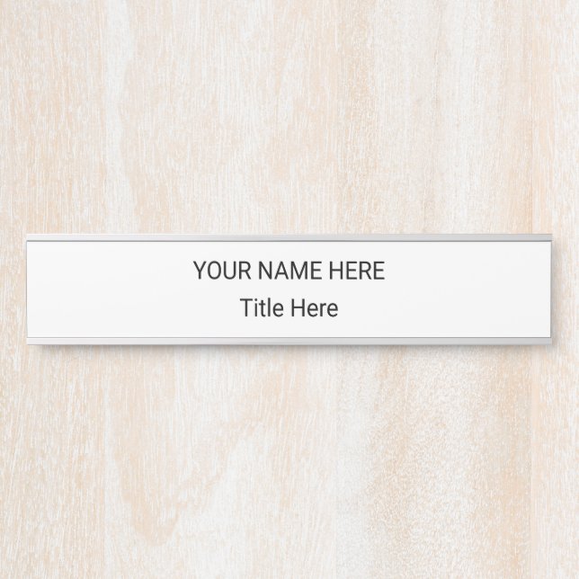 Porta Placa de Nome Personalizada Simples & Placa Suspen (Frente)