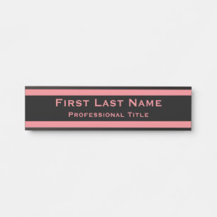 Porta Placa de Nome Rosa Sinais de Placa de Identificaçã
