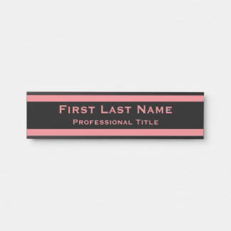 Porta Placa de Nome Rosa Sinais de Placa de Identificaçã