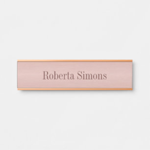 Porta Placa de parede de fixação de Rosa metálico