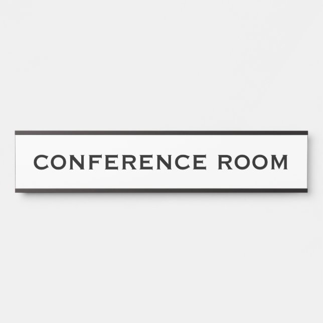 Porta Placa para Sala de Conferência (Frente)