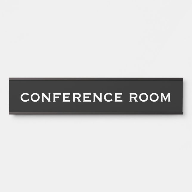 Porta Placa para Sala de Conferência (Frente)