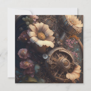 Porta Steampunk com Flores Brancas