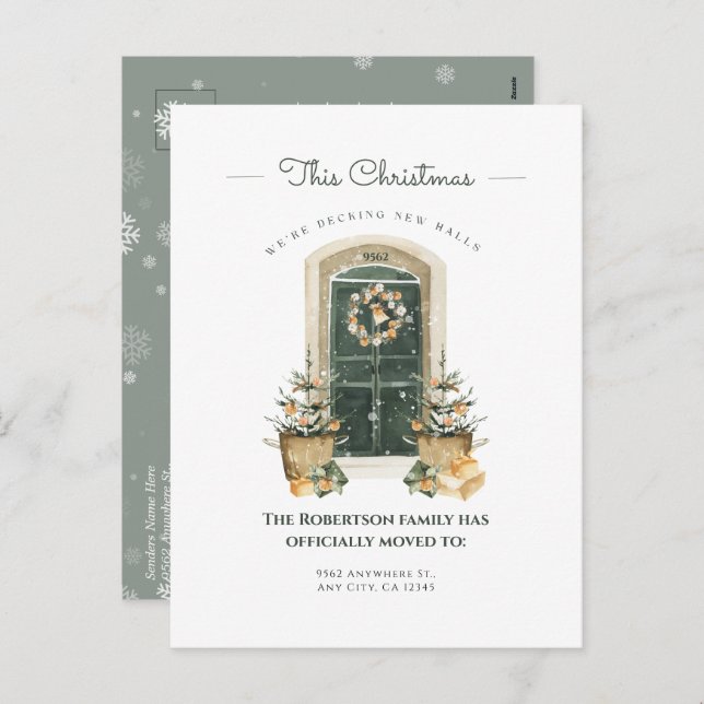 Porta Verde Aquarela Anúncio de Nova Casa de Inver (Frente/Verso)