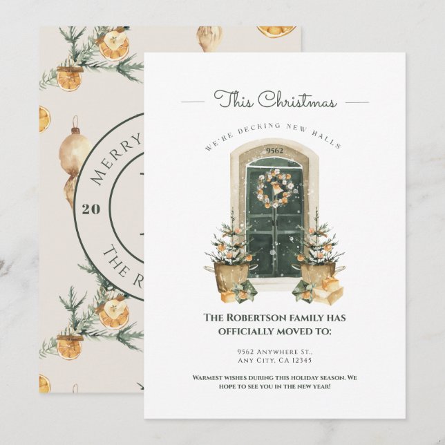 Porta Verde Chic Anúncio de Nova Casa Sazonal (Frente/Verso)