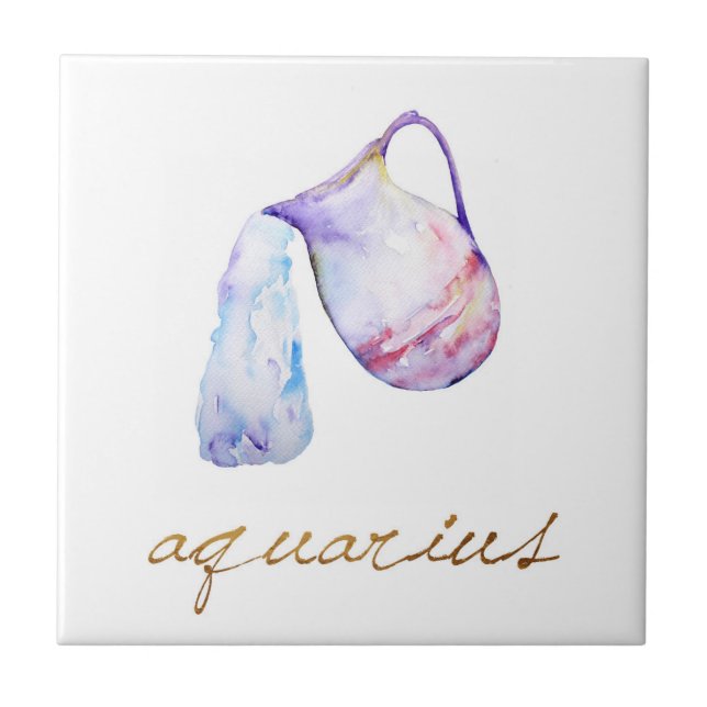 Portador da água do Aquário da aguarela (Frente)