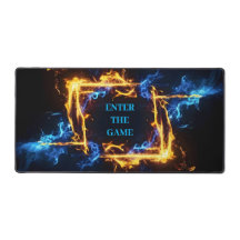 Portal de Fogo Elemental de Magia Azul Laranja par