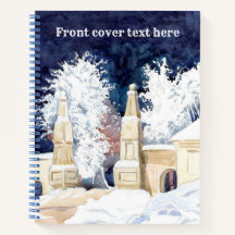 Portão de inverno à noite