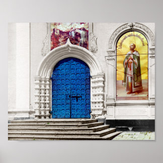 Portas azuis - Poster de fotos coloridas de 1911