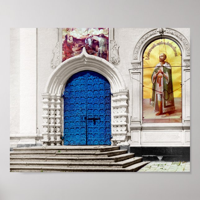 Portas azuis - Poster de fotos coloridas de 1911 (Frente)